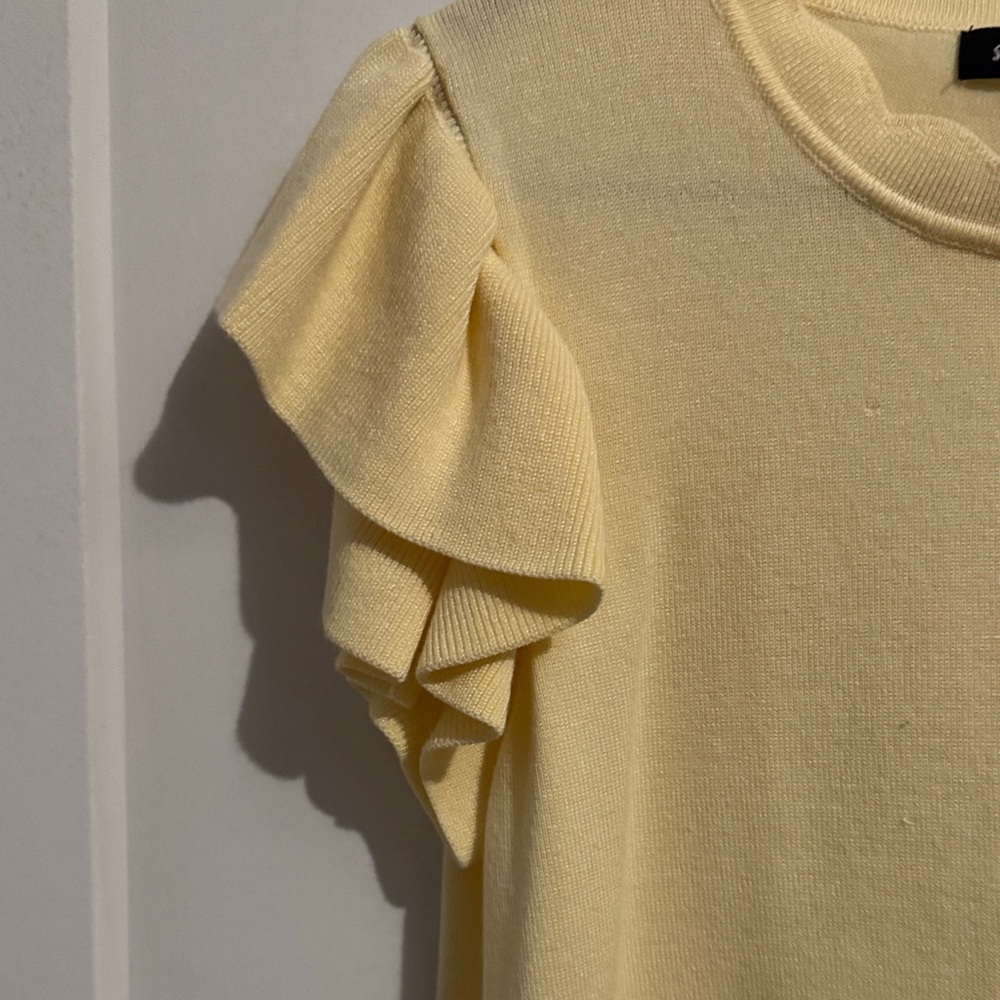 Yellow Ruffle Sleeve Tee - Picture 3 of 4